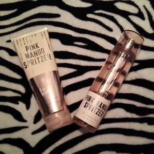 NWT Bath & Body Works Pink Mango Spritzer Set